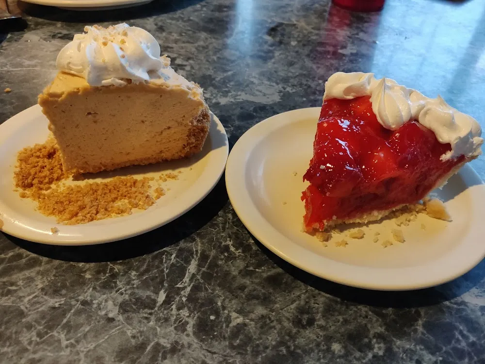 Peanut Butter Pie and Strawberry Pie